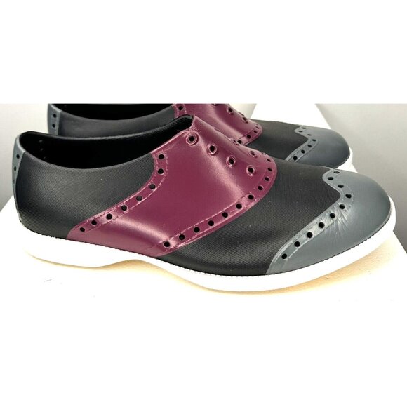 Biion Unisex Golf Shoes Oxford Slip On Waterproof Black Grey Burgundy W 10 M 8 - Picture 5 of 10
